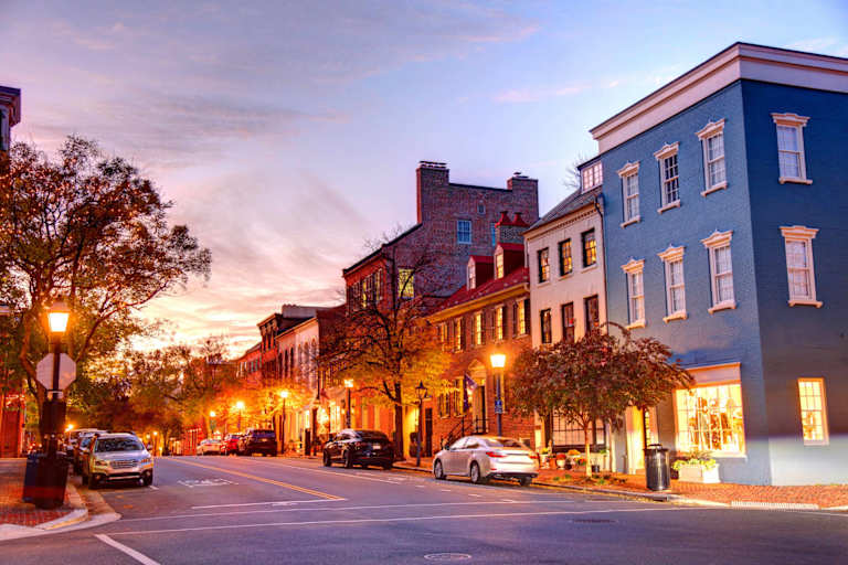City street in Alexandria, VA