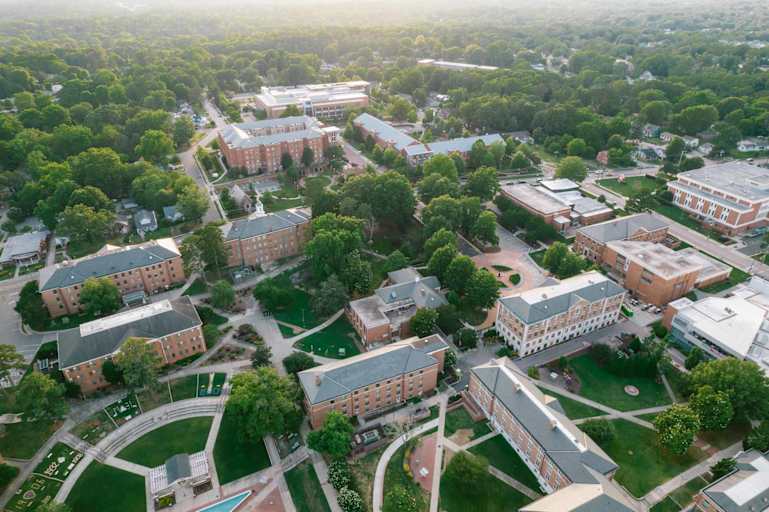 Aerial view of North Carolina Central University